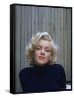 Marilyn Monroe on Patio Outside of Her Home-Alfred Eisenstaedt-Framed Stretched Canvas