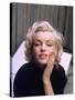 Marilyn Monroe on Patio Outside of Her Home-Alfred Eisenstaedt-Stretched Canvas