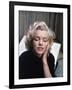 Marilyn Monroe on Patio Outside of Her Home-Alfred Eisenstaedt-Framed Premium Photographic Print