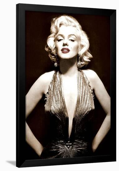 Marilyn Monroe- Poised in Sepia-null-Framed Poster