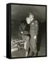 Marilyn Monroe Poses with a U.S. Soldier in Korean During Her USO Tour-null-Framed Stretched Canvas