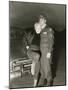 Marilyn Monroe Poses with a U.S. Soldier in Korean During Her USO Tour-null-Mounted Photo