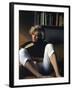 Marilyn Monroe Reading at Home-Alfred Eisenstaedt-Framed Premium Photographic Print