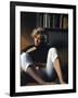 Marilyn Monroe Reading at Home-Alfred Eisenstaedt-Framed Premium Photographic Print