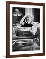 Marilyn Monroe Reading Motion Picture Daily, New York, c.1955-Ed Feingersh-Framed Art Print