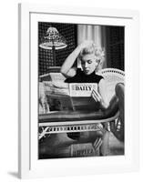 Marilyn Monroe Reading Motion Picture Daily, New York, c.1955-Ed Feingersh-Framed Art Print