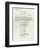 Marilyn Monroe's Copy of the Revised Script for Her Final Unfinished Film 'Something's Got to Give'-null-Framed Giclee Print