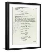 Marilyn Monroe's Copy of the Revised Script for Her Final Unfinished Film 'Something's Got to Give'-null-Framed Giclee Print