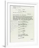 Marilyn Monroe's Copy of the Revised Script for Her Final Unfinished Film 'Something's Got to Give'-null-Framed Giclee Print