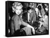 Marilyn Monroe Surronded by Photographers C. 1955-null-Framed Stretched Canvas