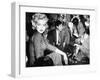 Marilyn Monroe Surronded by Photographers C. 1955-null-Framed Photo