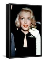 Marilyn Monroe with a Glass of Champagne, 1955-null-Framed Stretched Canvas