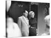 Marilyn Monroe with Her Lawyer Jerry Giesler After Announcement of Her Divorce From Joe DiMaggio-George Silk-Stretched Canvas