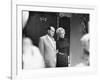 Marilyn Monroe with Her Lawyer Jerry Giesler After Announcement of Her Divorce From Joe DiMaggio-George Silk-Framed Premium Photographic Print