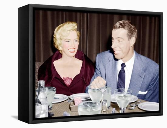 Marilyn Monroe with her second husband, Joe DiMaggio, 1954-null-Framed Stretched Canvas