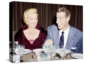 Marilyn Monroe with her second husband, Joe DiMaggio, 1954-null-Stretched Canvas