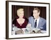 Marilyn Monroe with her second husband, Joe DiMaggio, 1954-null-Framed Photo