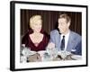 Marilyn Monroe with her second husband, Joe DiMaggio, 1954-null-Framed Photo