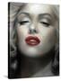 Marilyn: Red Lips-Shen-Stretched Canvas