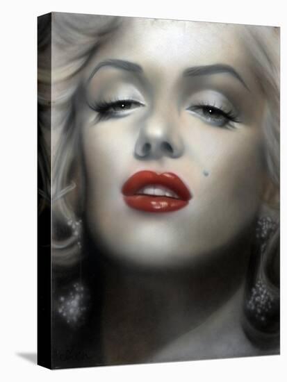 Marilyn: Red Lips-Shen-Stretched Canvas