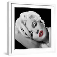 Marilyn's Lips-Jerry Michaels-Framed Art Print