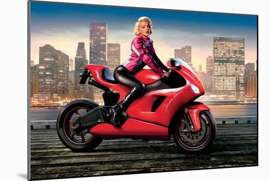 Marilyn's Red Ride - Norma Jean-JJ Brando-Mounted Art Print