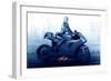 Marilyn's Ride in Blue-JJ Brando-Framed Premium Giclee Print