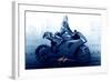 Marilyn's Ride in Blue-JJ Brando-Framed Art Print