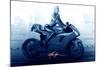 Marilyn's Ride in Blue-JJ Brando-Mounted Art Print