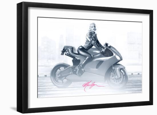 Marilyn's Ride in Pink-JJ Brando-Framed Art Print