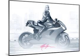 Marilyn's Ride in Pink-JJ Brando-Mounted Art Print