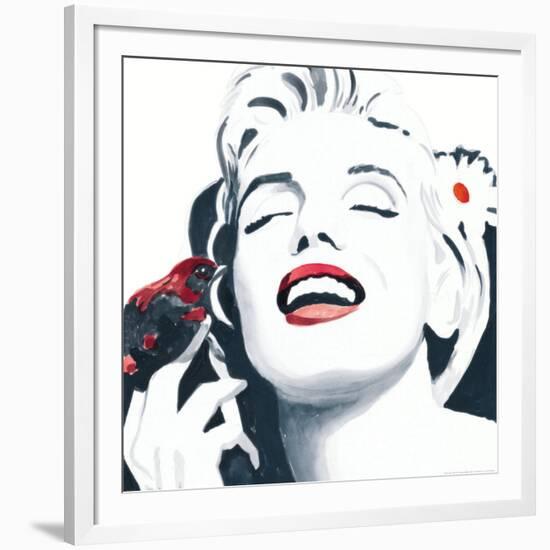 Marilyn Study with Flower-Irene Celic-Framed Art Print