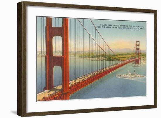 Marin Shore, Golden Gate Bridge, San Francisco, California-null-Framed Art Print