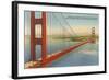 Marin Shore, Golden Gate Bridge, San Francisco, California-null-Framed Art Print