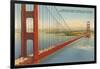 Marin Shore, Golden Gate Bridge, San Francisco, California-null-Framed Art Print