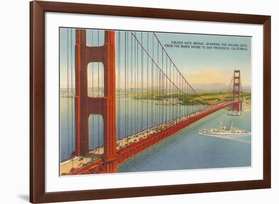 Marin Shore, Golden Gate Bridge, San Francisco, California-null-Framed Premium Giclee Print