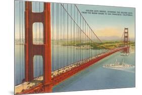 Marin Shore, Golden Gate Bridge, San Francisco, California-null-Mounted Premium Giclee Print