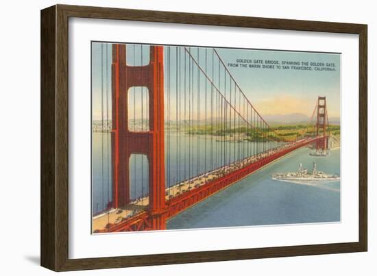 Marin Shore, Golden Gate Bridge, San Francisco, California-null-Framed Art Print