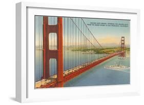 Marin Shore, Golden Gate Bridge, San Francisco, California-null-Framed Art Print