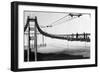 Marin Side of Golden Gate Bridge, Cable Spinning View - San Francisco, CA-Lantern Press-Framed Art Print