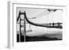 Marin Side of Golden Gate Bridge, Cable Spinning View - San Francisco, CA-Lantern Press-Framed Art Print