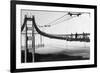 Marin Side of Golden Gate Bridge, Cable Spinning View - San Francisco, CA-Lantern Press-Framed Art Print