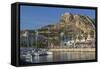 Marina and Castle, Alicante, Spain, Mediterranean, Europe-Rolf Richardson-Framed Stretched Canvas