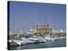 Marina and Church, Malta-Peter Thompson-Stretched Canvas