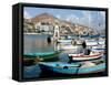 Marina and Fishing Port of Saranda, Albania-Prisma-Framed Stretched Canvas