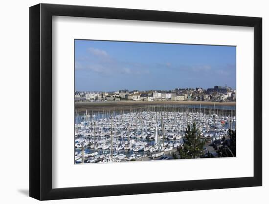 Marina and Main Town, St. Malo, Brittany, France, Europe-Peter Groenendijk-Framed Photographic Print