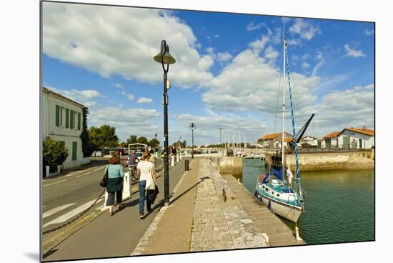 Marina at Quai de La Criee in the island's principal western town, Ars en Re, Ile de Re, Charente-M-Robert Francis-Mounted Photographic Print