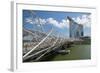 Marina Bay, Helix Bridge and Marina Bay Sands Hotel, Singapore, Southeast Asia-Frank Fell-Framed Photographic Print