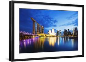 Marina Bay Sands Hotel and Arts Science Museum, Singapore, Southeast Asia, Asia-Christian Kober-Framed Photographic Print