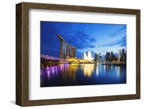 Marina Bay Sands Hotel and Arts Science Museum, Singapore, Southeast Asia, Asia-Christian Kober-Framed Photographic Print